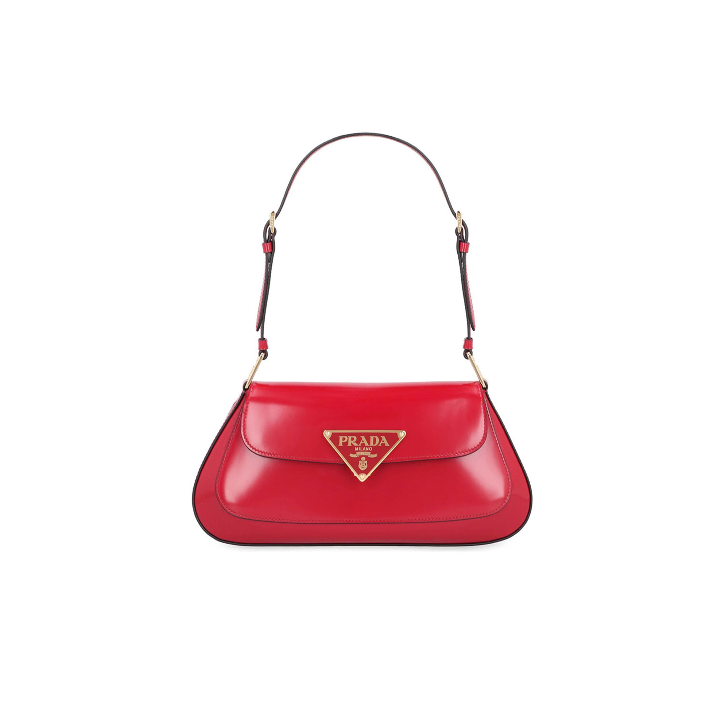Pra*a women''s red cleo leather shoulder bag 1bd345 (24*11*4cm)